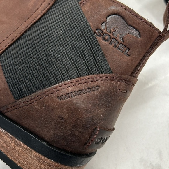 Sorel EMELIE™ III WOMEN'S WATERPROOF CHELSEA BOOTIE Tobacco Black Size 7 - Picture 10 of 16
